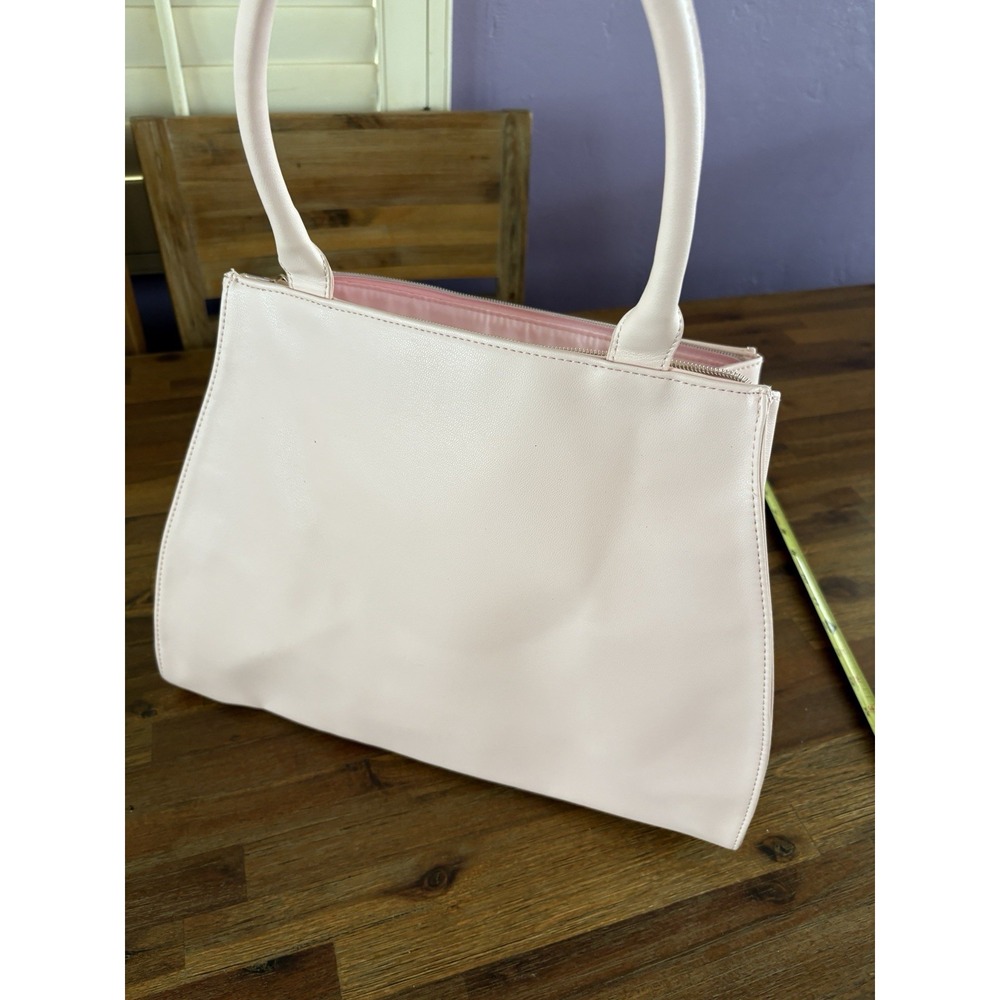Juicy Couture Light pink Satchel Handbag Tote Bag Rose gold Trim & Zipper Lined - Picture 11 of 16